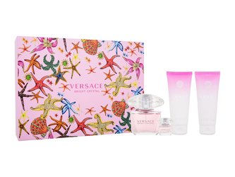 Versace Bright Crystal toaletní voda 90 ml + toaletní voda 5 ml + sprchový gel 100 ml + tělové mléko 100 ml