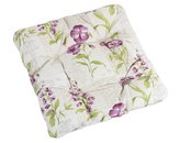 Sedák EMA prošívaný - fialky - 38x38 cm, prošívaný