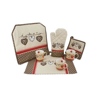 HOME ELEMENTS Povlak na polštář 40*40 cm, Srdce