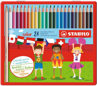 STABILO color 24 ks kovové púzdro