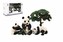 Zvířátka safari ZOO 10cm sada plast 4ks panda 2 druhy v krabičce 22x13x9,5cm