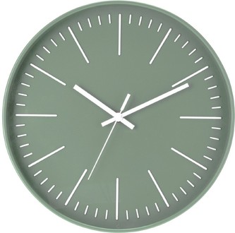 Nástěnné hodiny na zeď 30 cm zelená
