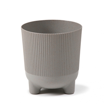Plastový květináč Aria jumper ECO wood 140 mm, šedý