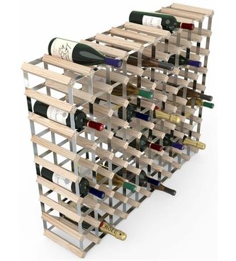 Stojan RTA na víno 90 lahví, přírodní borovice – pozinkovaná ocel / rozložený