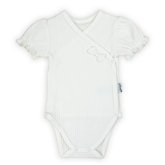 Kojenecké bavlněné body s bočním zapínáním krátky rukáv Nicol Lea - velikost 62 (3-6m)