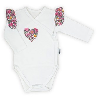 Kojenecké bavlněné body s bočním zapínáním Nicol Lea - velikost 62 (3-6m)