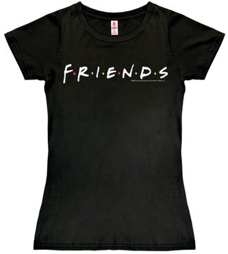 Tričko dámské Friends|Přátelé: Logo (S) černá bavlna