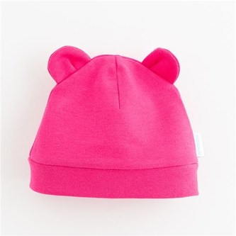 Kojenecká bavlněná čepička New Baby Kids tmavě růžová - velikost 62 (3-6m)