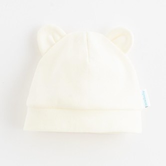 Kojenecká bavlněná čepička New Baby Kids krémová - velikost 80 (9-12m)