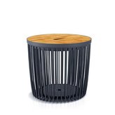 Set Prosperplast 2 univerzálních košů CLUBO s bambusovými víky 25+35l antracit