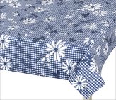 Ubrus DITA - modrá kostička s květem - 70x70 cm