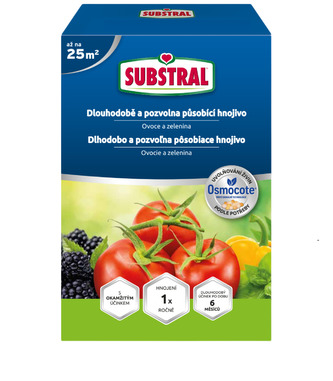 Substral Osmocote dlhodobé hnojivo - pre ovocie zeleninu 750g