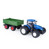 Flota miejska - Traktor RC niebieski + przyczepa