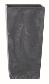 Květináč Urbi Square Effect 26,5x26,5 cm, antracit