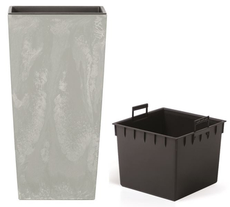 Květináč Urbi Square Beton New 26,5x26,5 cm, šedý
