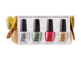 OPI Jewel Be Bold lak na nehty Nail Lacquer 3,75 ml Rhinestone Red-Y + lak na nehty Nail Lacquer 3,75 ml Sleigh Bells Bling + lak na nehty Nail Lacquer 3,75 ml Decked To The Pines + lak na nehty Nail Lacquer 3,75 ml Go Big Or Go Chrome