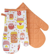 Kuchyňské bavlněné rukavice - chňapky AMELIA oranžová, 100% bavlna 19x30 cm Essex