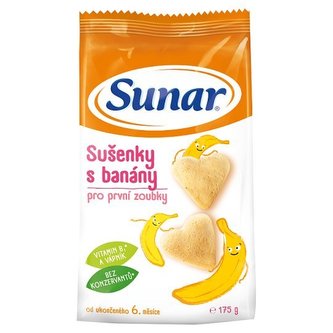 Sunar sušenky s banány pro první zoubky 175 g