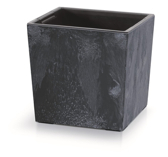 Květináč Urbi Square Low Beton Effect 24x24 cm, antracit
