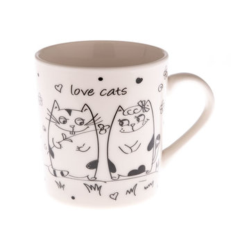 Porcelánový hrnek s kočičkami 280ml