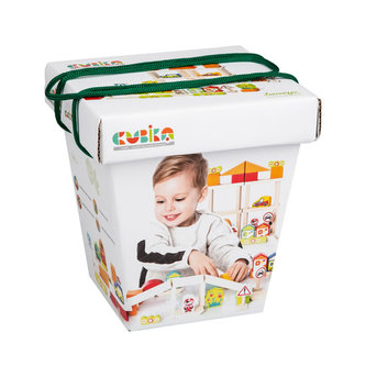 CUBIKA 13913 Doprava v meste - drevená stavebnica 55 dielov