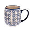 Keramický hrnček - modrý vzor 390 ml