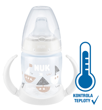 NUK FC lahvička na učení s kontrolou teploty bílá 150 ml NUK FC lahvička na učení s kontrolou teploty bílá 150 ml