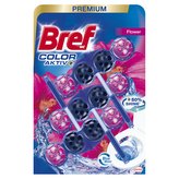 Bref Blue Aktiv WC blok s vůní čerstvých květin 3 x 50 g