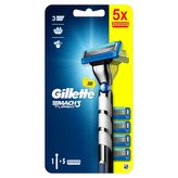 Gillette Mach3 3D Turbo holící strojek + 5 náhradních hlavic