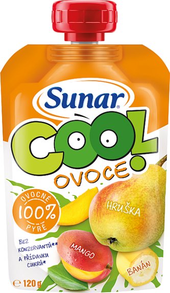 Sunar Cool ovocná kapsička hruška, mango a banán 120 g