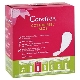 Carefree Cotton Feel Normal slipové vložky s vůní Aloe 56 ks