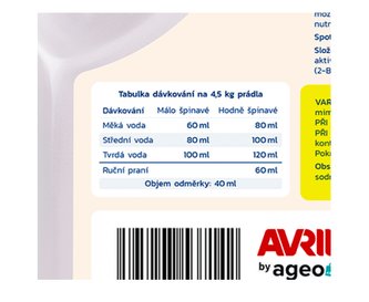 AVRILÉ prací gely Deep Black na černé prádlo + Intense White na bílé prádlo, 50 praní 3 l + 3 l AVRILÉ prací gely Deep Black na černé prádlo + Intense White na bílé prádlo, 50 praní 3 l + 3 l