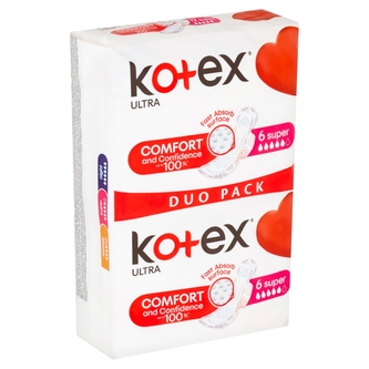 Kotex Ultra Super Duo Pack hygienické vložky 12 ks