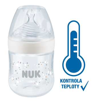 NUK Nature Sense láhev s kontrolou teploty bílá 150 ml NUK Nature Sense láhev s kontrolou teploty bílá 150 ml