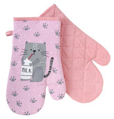 Kuchyňské bavlněné rukavice - chňapky FELIX růžová, 100% bavlna 19x30 cm Essex