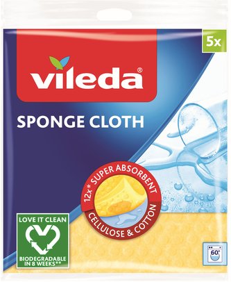 Utěrka hadřík houbový 5 ks VILEDA