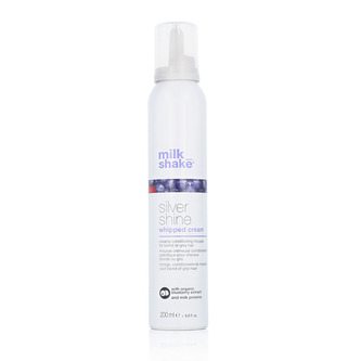 Milk Shake Silver Shine Whipped Cream - Krémová pěna pro blond vlasy neutralizující žluté tóny 200 ml pro ženy