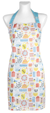 Kuchyňská bavlněná zástěra AMELIA, modrá,  60x75 cm Essex, 100% bavlna