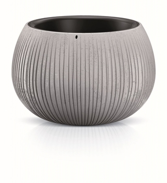 Květináč s vkladem Beton Bowl 18 cm šedý