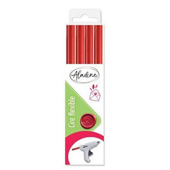 Aladine pružný pečatný vosk - červený 4 ks