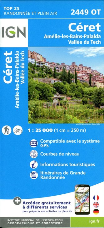Céret - Amélie-les-Bains-Palada 1:25 000