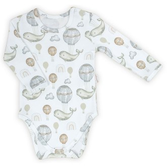 Kojenecké body s dlouhým rukávem Nicol Miki - velikost 80 (9-12m)