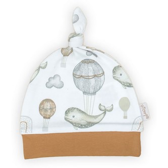 Kojenecká bavlněná čepička Nicol Miki - velikost 56 (0-3m)