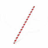 Slamka papierová Špirála červená `JUMBO` O8mm x 25cm [100 ks]