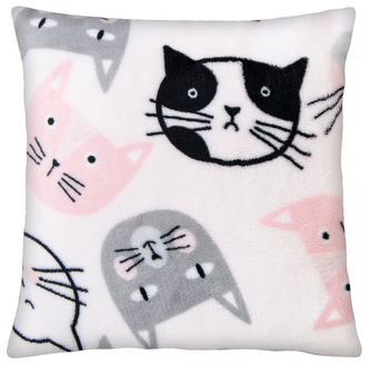 Polštář GATITO šedá 40x40cm, mikrovlákno Essex