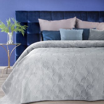 Přehoz na postel SAVA 220x240 cm stříbrná Mybesthome