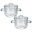 Hrnečky Luigi Bormioli, Pot with handles and lid 25cl | 2 ks x 25 cl
