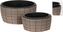 Květináče z umělého ratanu sada 2 ks, hnědá
