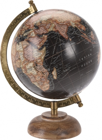 Otočný globus černý broskvový 24 cm