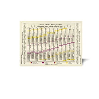 Jednolistý Lunární kalendář Krásné paní 2020